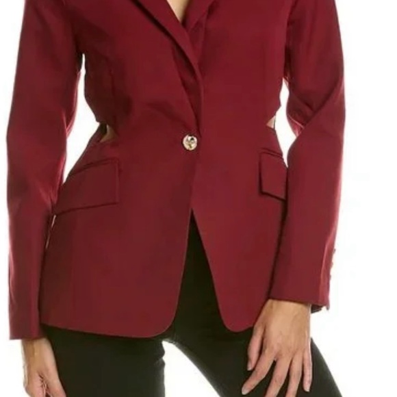 NWT $288 Walter Baker Felicia Blazer Size S Merlot Color - Picture 2 of 14